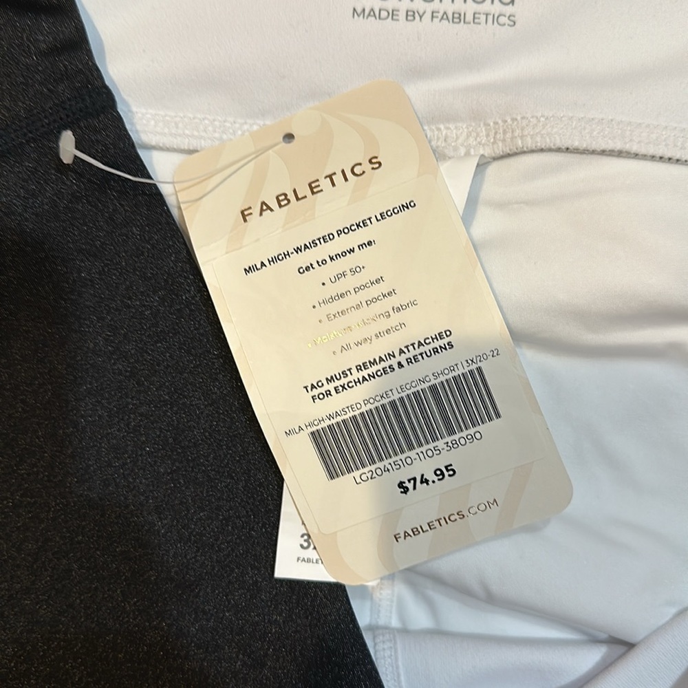 NWT! Fabletics Mika White High Rise Powerhold Mesh Insert Pocket Leggings 3X - Picture 5 of 11